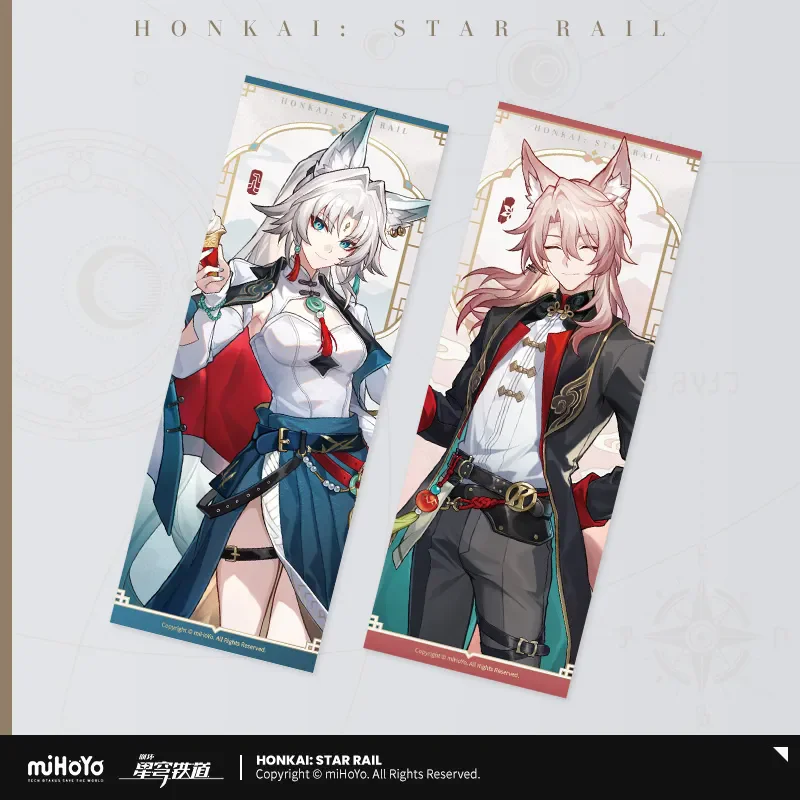 [Genuine] miHoYo Game Honkai Star Rail Delicious Series Laser Ticket Moze Jiaoqiu Anime Prop Card Ornament Cosplay Xmas Gifts