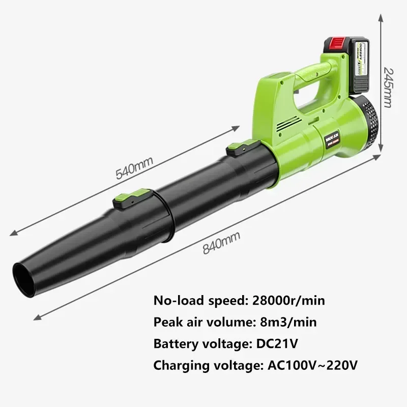 Industriële Lithium Batterij Blower Voertuig Gemonteerde Sneeuwblazende Oplaadbare Krachtige Bouwplaats Stofblazende Stofblazer