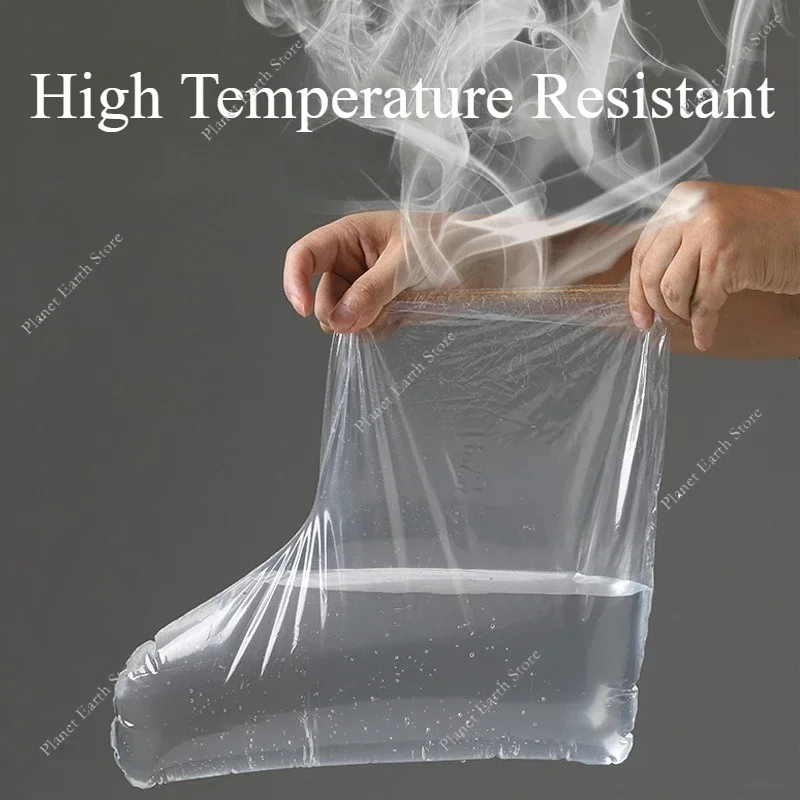 48cm*41CM Transprent Disposable Foot Bags 10/20/30/50 Pair High Temperature Resistance Detox SPA Covers Foot Bath Plastic Bag