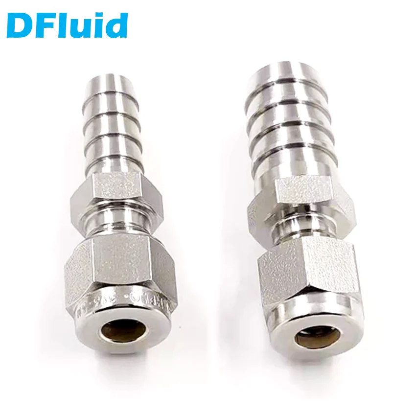 Stainless Steel 316 PU Hose Nipple Pagoda Connector to Tube LOK Compression Fitting 1/8\