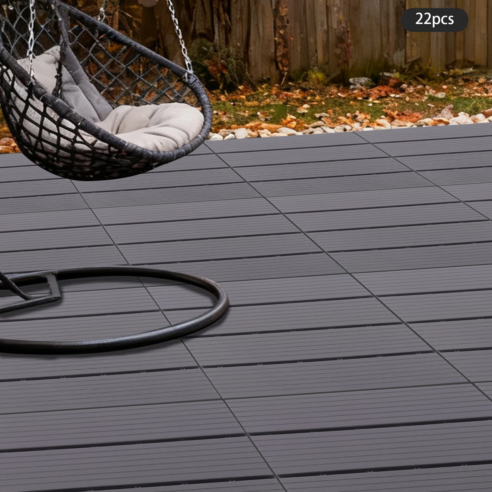 رمادي القهوة اللون PP 30x30 سنتيمتر مخطط الربط الطابق عدم الانزلاق الصرف قفل ذاتي الصنع بلاط الأرضيات في الهواء الطلق داخلي أرضية سريعة التحميل #1