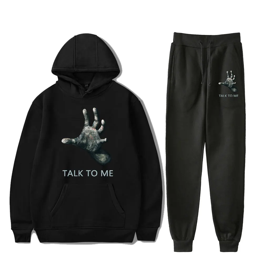 Talk To Me Sudadera Vintage 90s Merch Sudaderas con capucha Conjunto Sudadera con capucha y2k Pantalones Jersey de dos piezas Hombres Mujeres