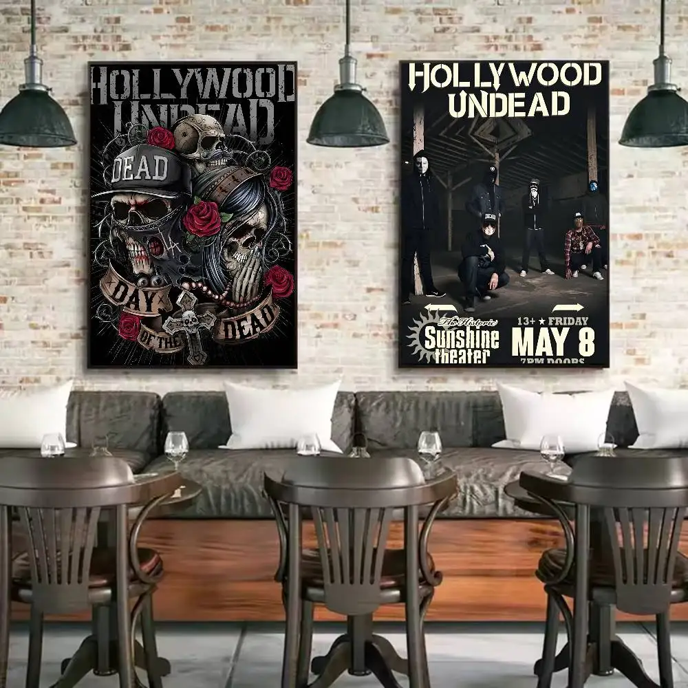 ملصق فرقة هوليوود أوندد جدار لاصق مقاوم للماء لغرفة المعيشة المنزلية وغرفة النوم والديكور الجمالي