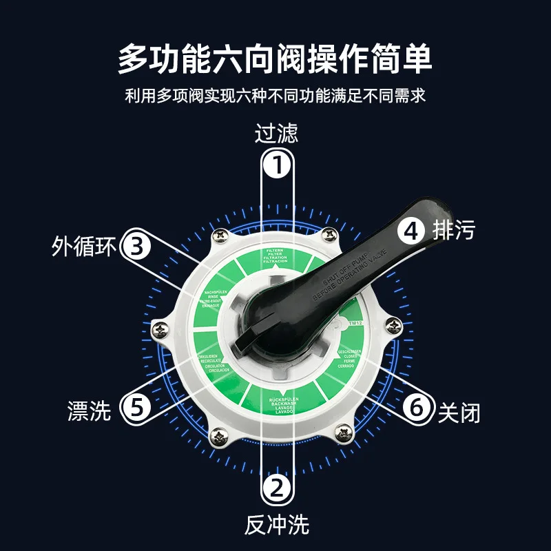 Swimming Pool Sand Filter Tank Water Pump Combo Filtration System Purification Equipment