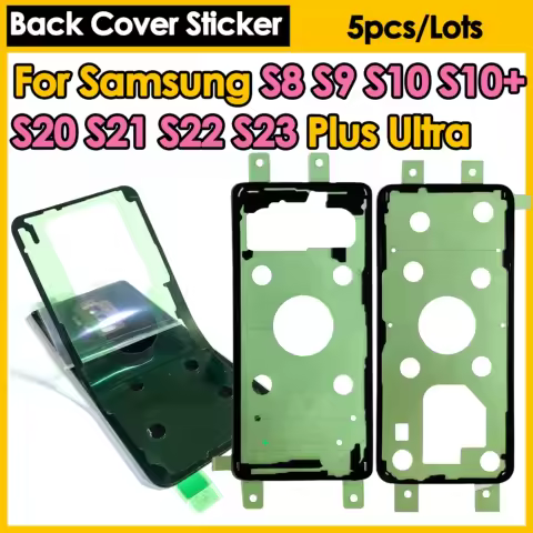 2pcs Back Battery Cover Sticker Adhesive For Samsung Galaxy S23 S22 s21 S20 S10 Plus Ultra S9 S8 Back Door Waterproof Tape Glue