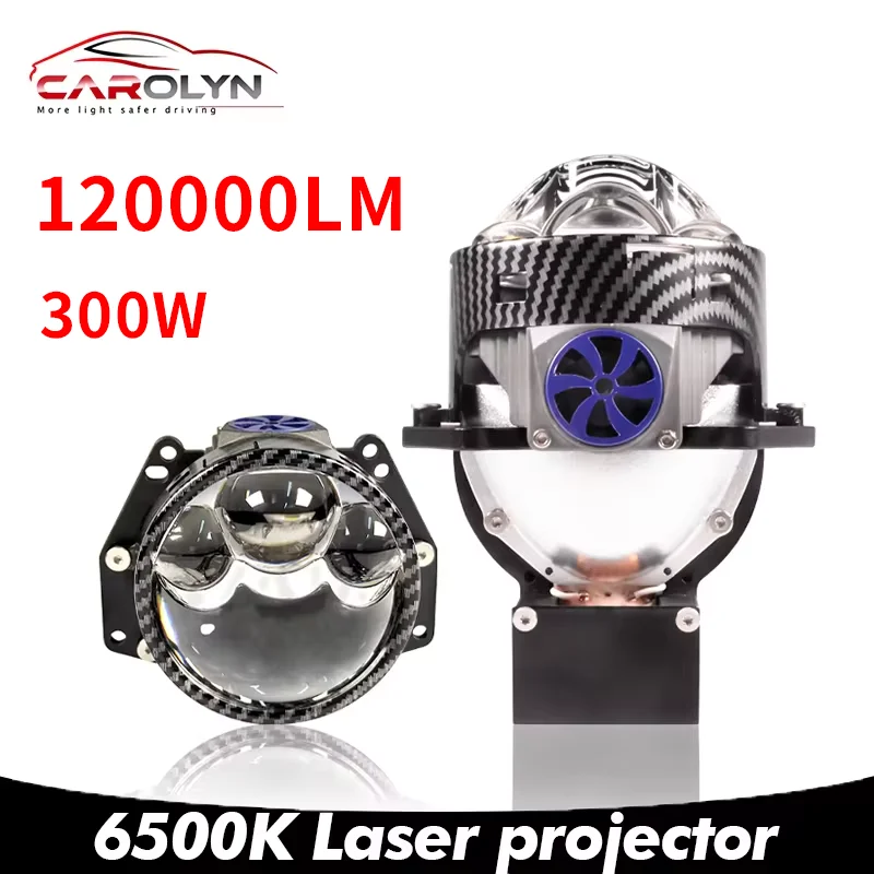 

Carolyn new three laser H7 LED projector lens high and low beam LED projection headlights H4 9005 9006 car headlights