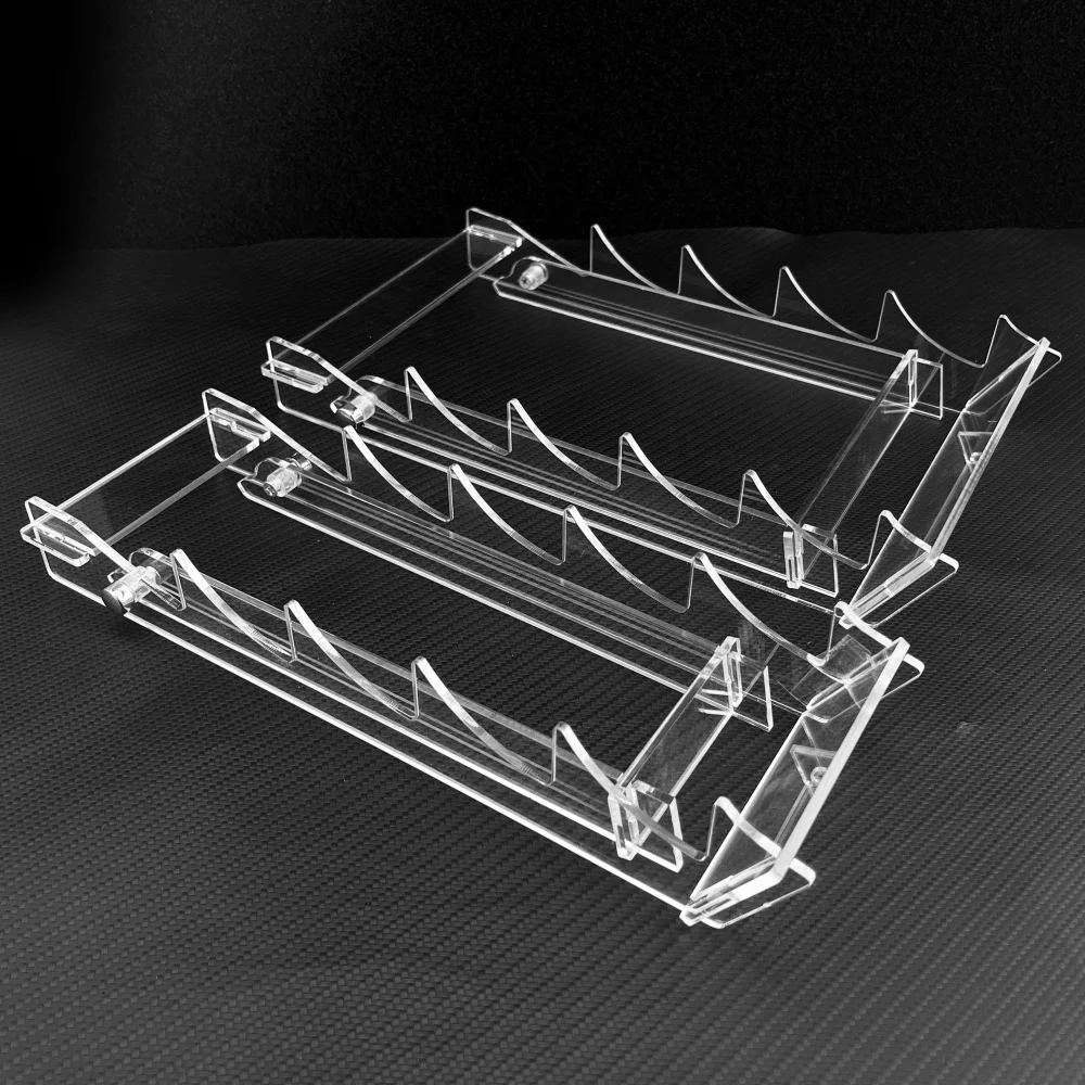 2 Specifications Transparent Acrylic Display Knife Rack Staircase-style Detachable Storage Rack Exhibition Stand Knife Rack view 5