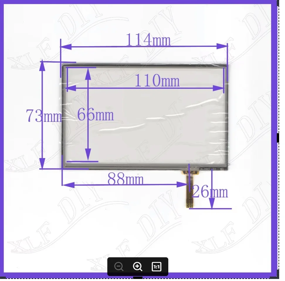 

ZhiYuSun AI 2583 5inch 4 lines Resistance screen 114*73mm touch screen panel this is compatible 114mm*73mm