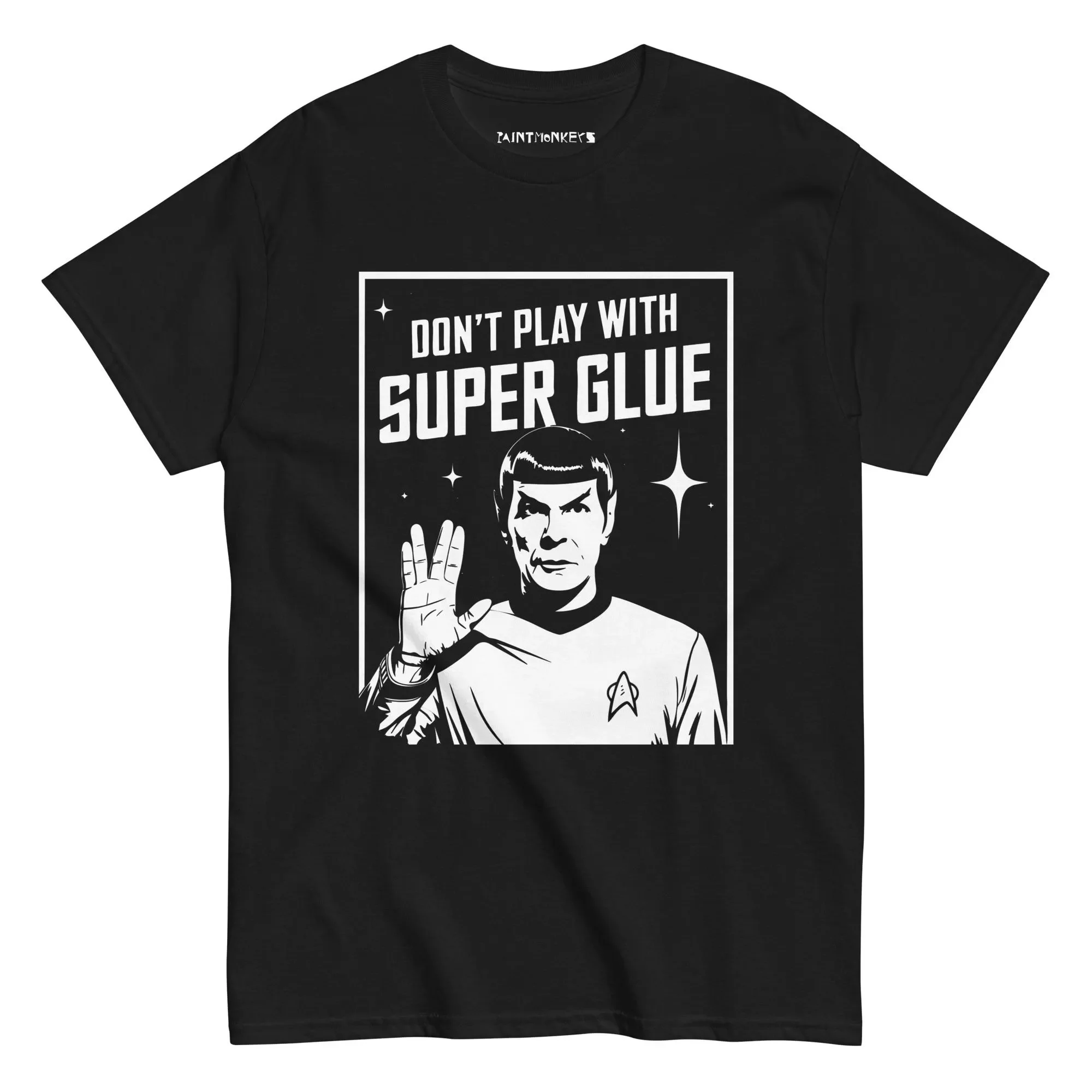 Camiseta Don't Play With Super Glue Stars Treks para hombre, camisetas retro 100% de algodón, camiseta con cuello redondo, camiseta holgada de manga corta Y2K