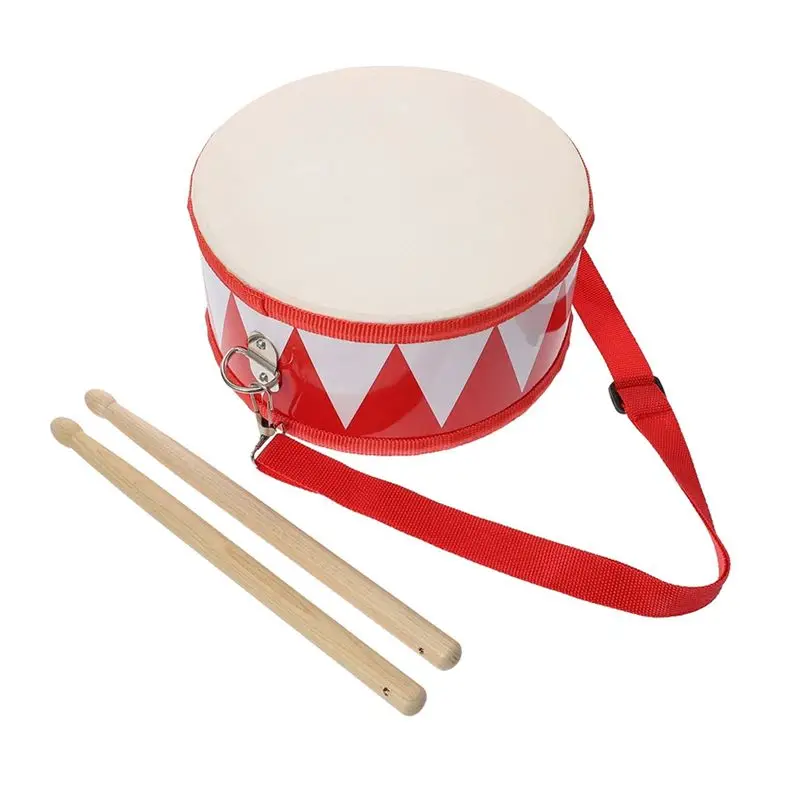 AEB0-Kids Drum Set 8Inch Wooden Snare Drum Educational Sensory Musical Instrument Drum Set Percussion Instrument Music Lover