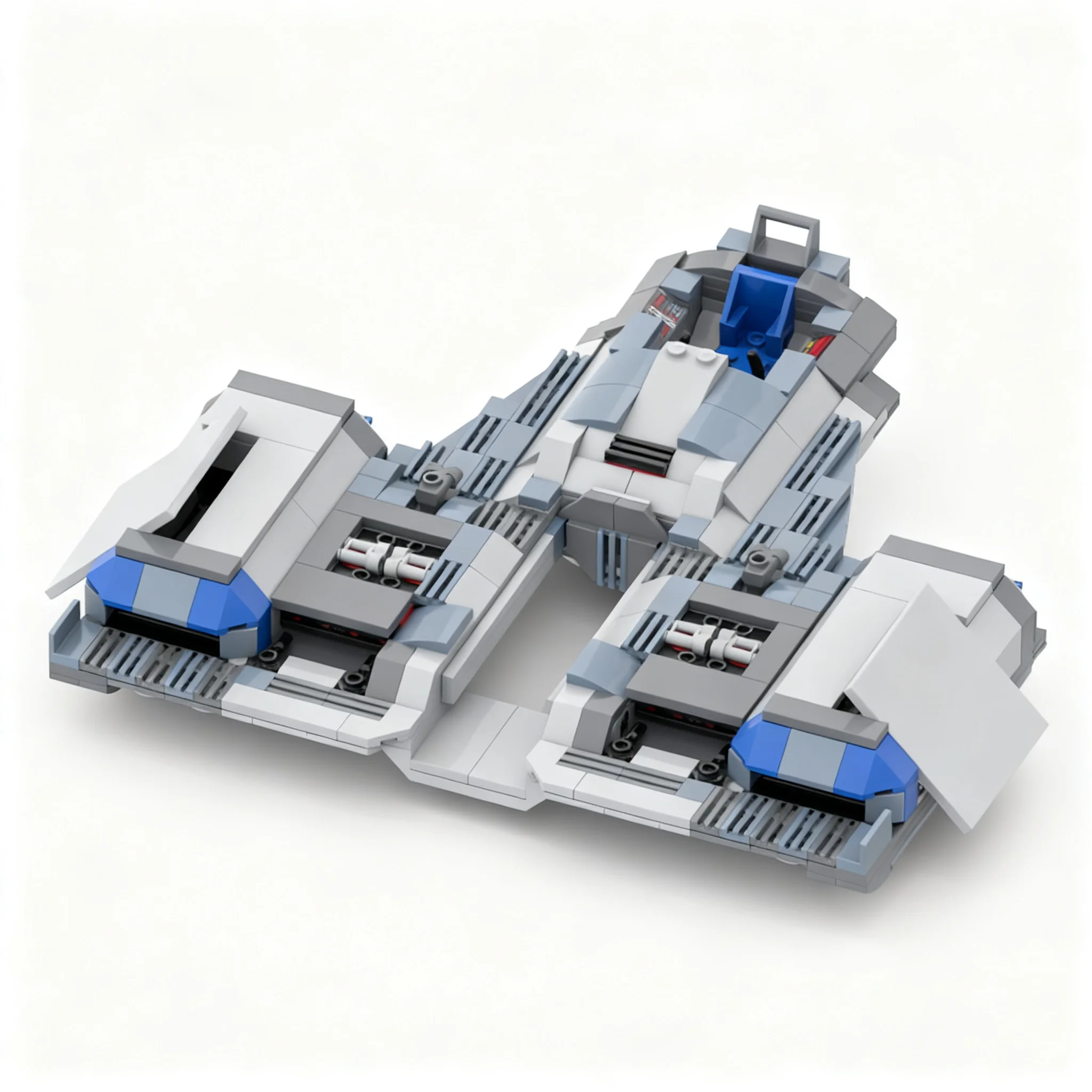 515pcs MOC Star Battle Galactic Racer Blue Ice Model Christmas Gift Home Decoration And For Lovers Shelf Accent