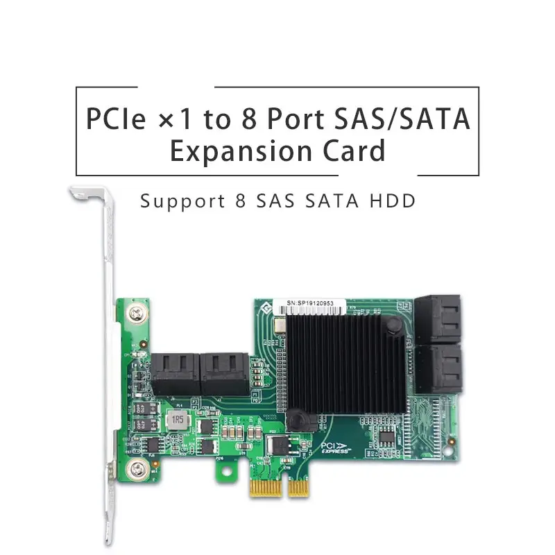 

PCIe x1 to 8 Port 6Gb/s SAS/SATA RAID HBA support uefi