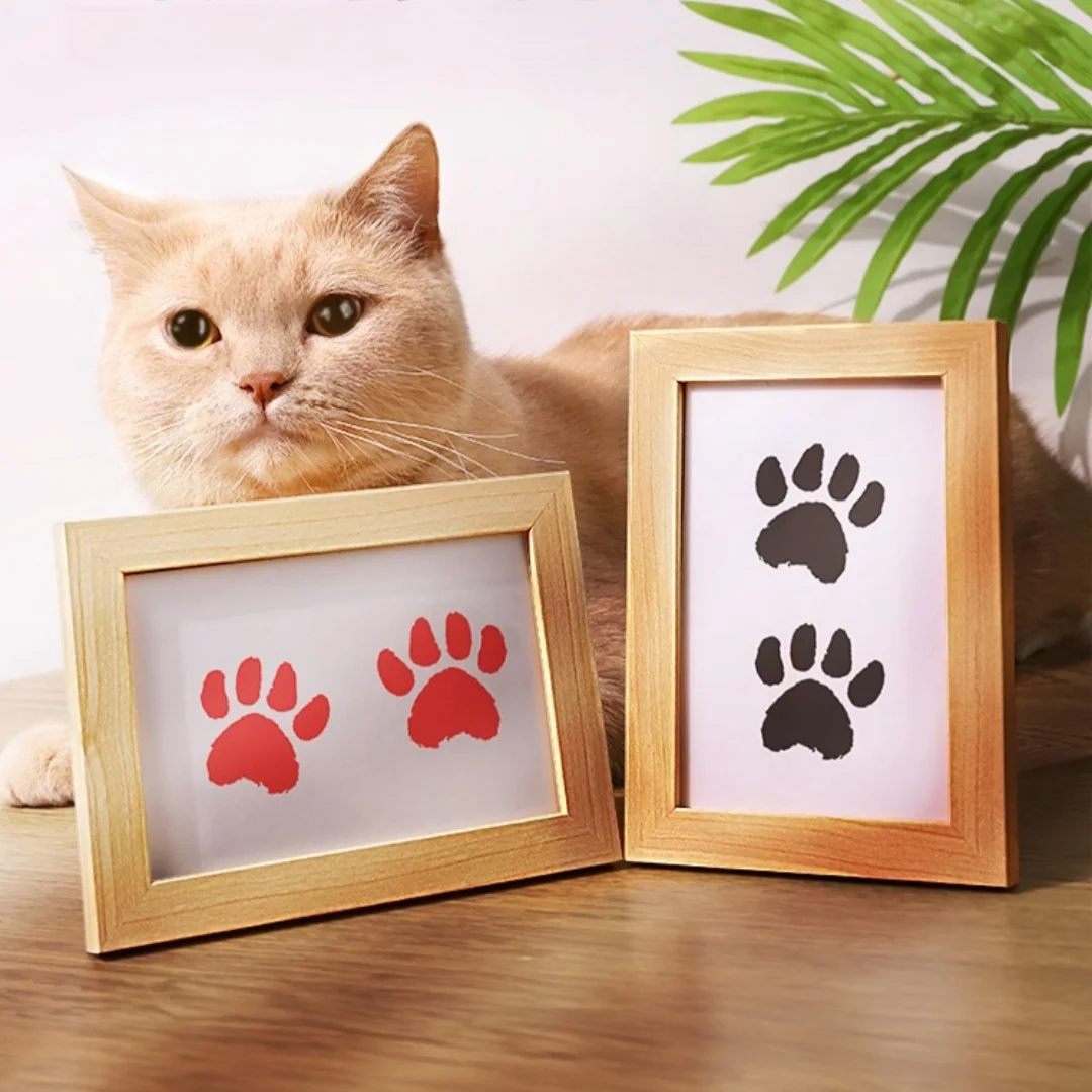 Fußabdrücke für Haustiere, Hand-und Fußabdrücke für Katzen, Hunde klauen drucke, Gedenk bilderrahmen, Katzen klauen drucke, Ton geschenke