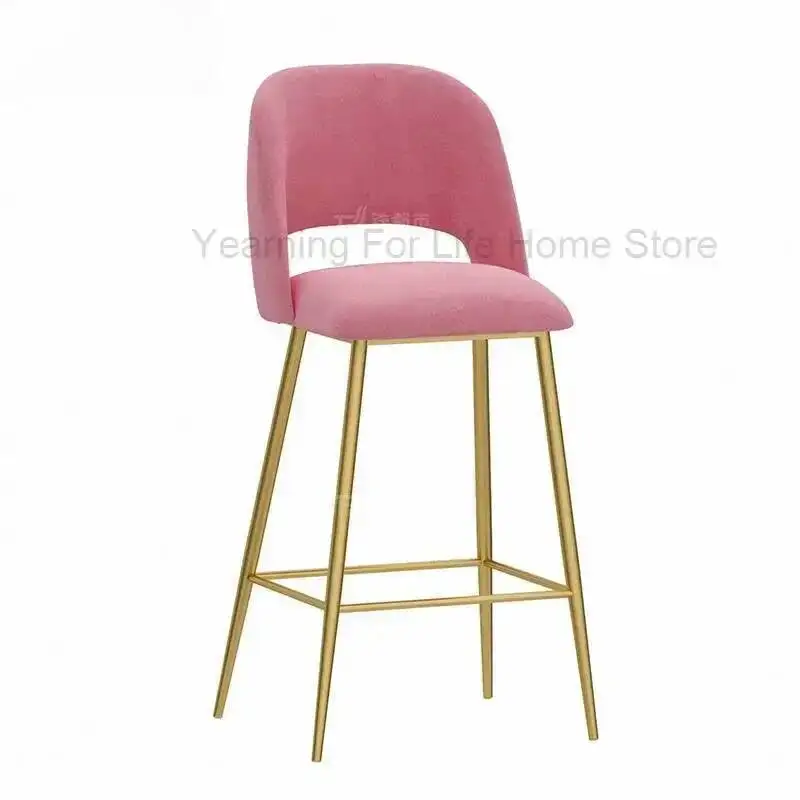 

Front Chairs Bar Light Nordic Luxury Minimalist Desk Coffee Restaurant Leisure Backrest High Legged Table Stool Furniture