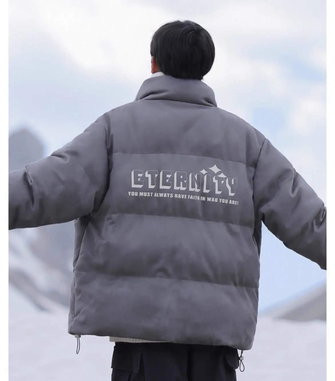 Giacca invernale in cotone caldo e spesso da uomo nuova, giacca in cotone con colletto rialzato regolare, giacca in cotone giovanile alla moda versione coreana