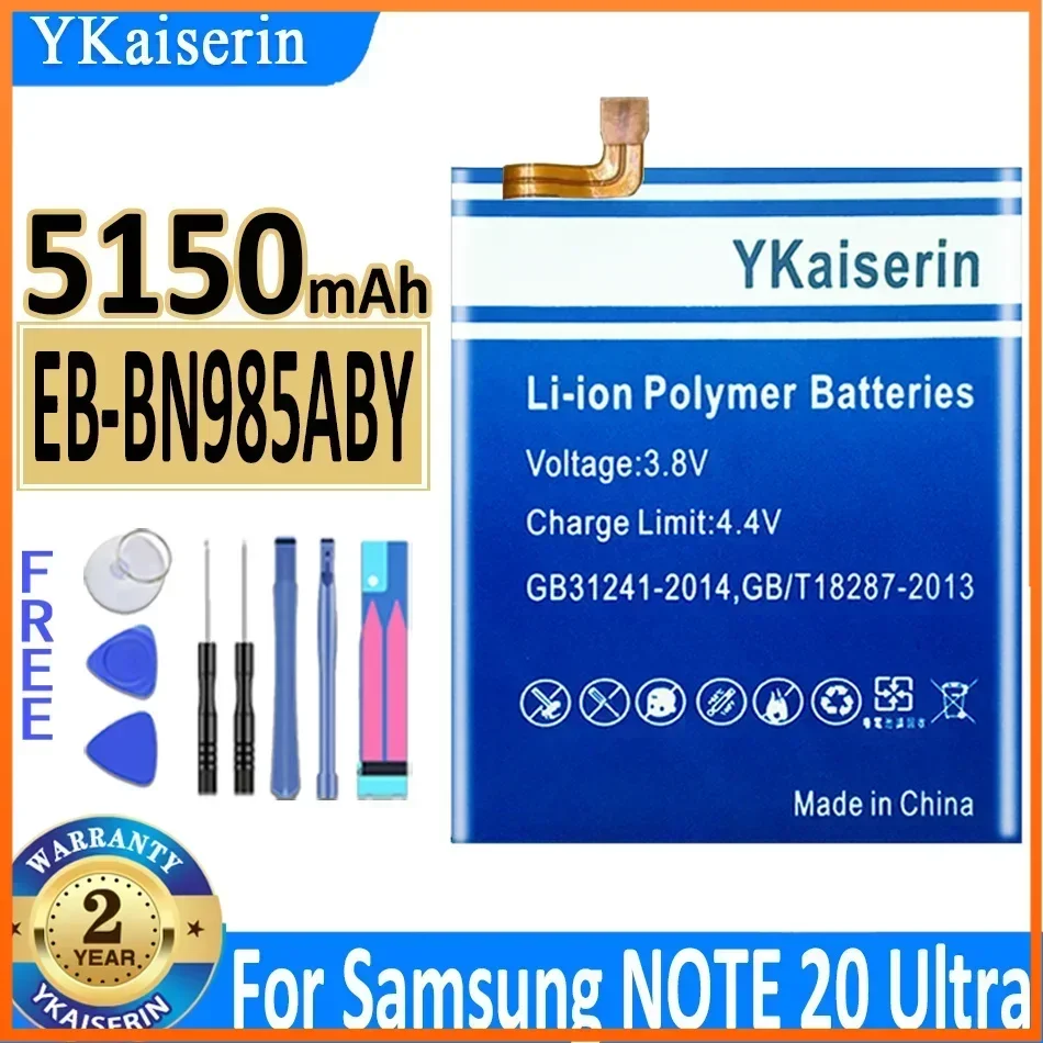 5150mAh YKaiserin EB-BN985ABY Battery  for Samsung NOTE 20 Ultra NOTE 20Ultra NOTE20 Ultra  High Capacity Batterie Bateria + NO