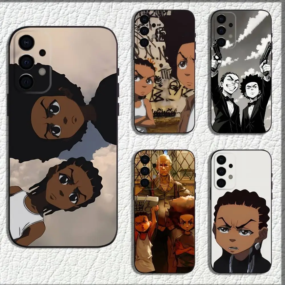 

The Cartoon B-Boondocks Phone Case For Samsung Galaxy A73,72,71,A52,51,40,41,A22,A32,31,A13,12,Note20 Soft Black Shell