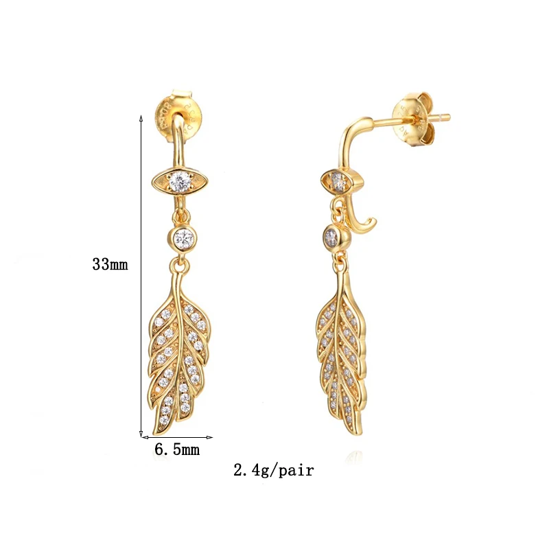 CRMYA Gold Plated Earrings Set Boho Style Cubic Zirconia Ear Cuff Stud Hoop Leaf Women\'s Dangle Earrings 2022 Jewelry Wholesale