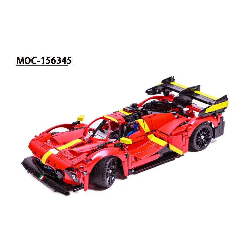 

New MOC-156345 499P Hypercar Assembly Stitching Moc Building Blocks Model 1544 Car Parts Building Blocks Kids Birthday Toy Gift