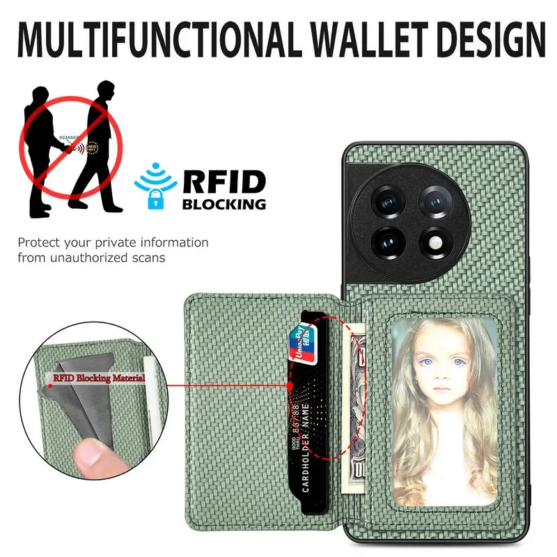 Case for Oneplus 13R ACE 5 Pro Wallet Card Holder Leather Phone Cover for Oneplus 12 12R 11 10T Magnetic Stand Bag Cases