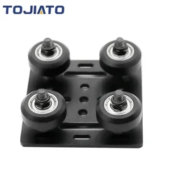 Tojiato V Gantry Plate X-Axis Slider Wheel For 2020 V Slot Aluminum Profiles Bearing Pulley Openbuilds 3D Printer Parts Black