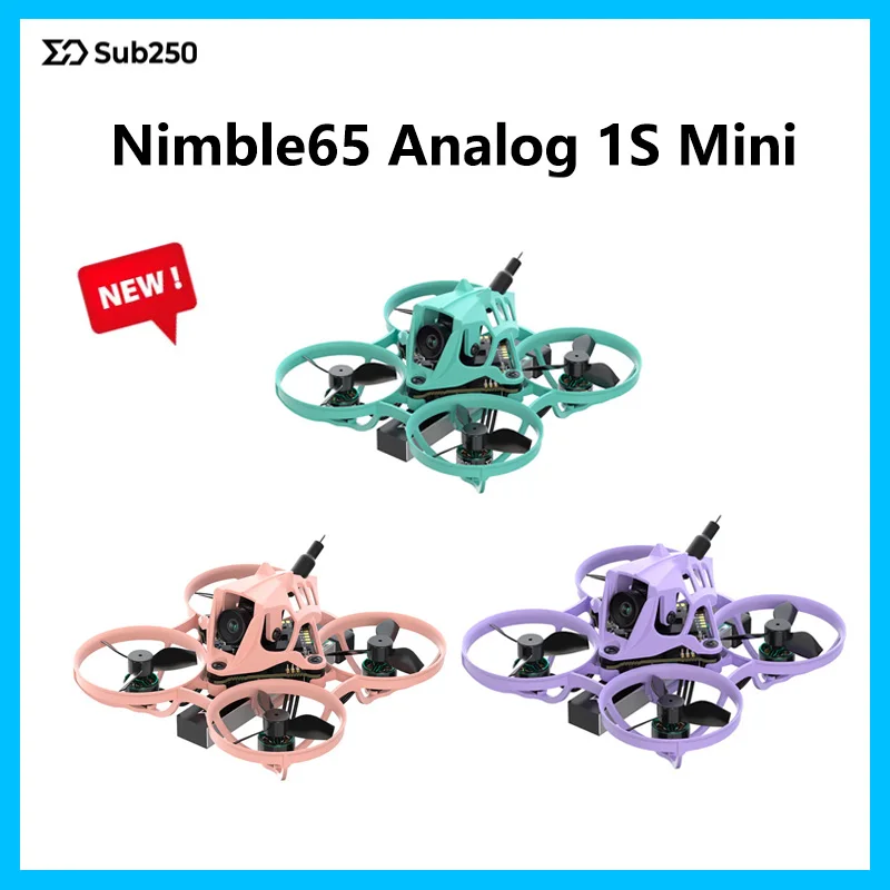 Sub250 Nimble65 65mm Analog 1S Mini Redfox A1 5A STM32F411 5-in-1 AIO Whoop Quadcopter  FPV Drone