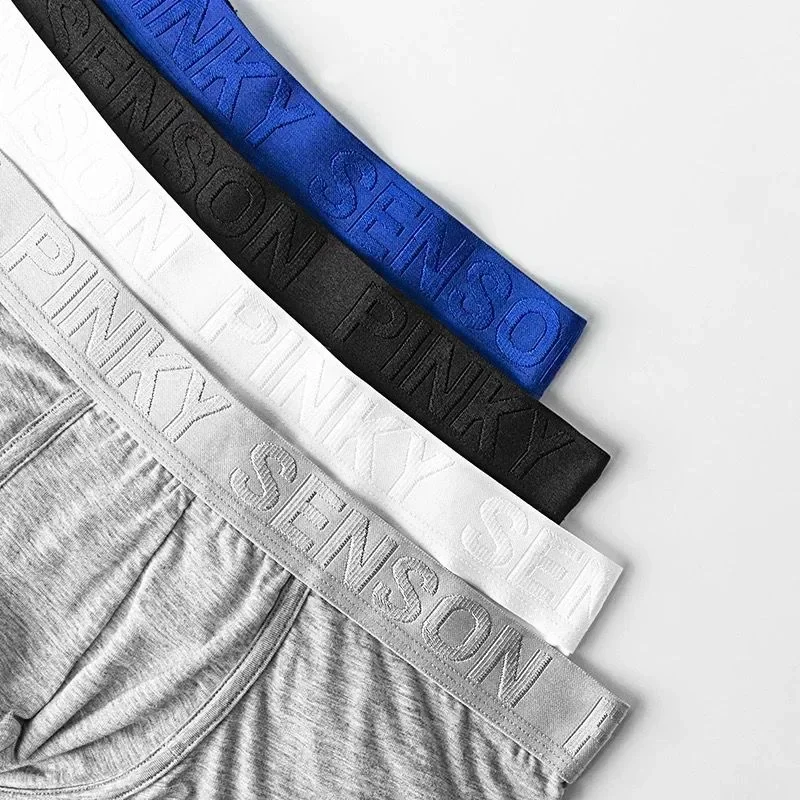 Men\'s Fashion Trunk Modal Underwear Elasticity Comfortable Breathable Sweat Absorption Mid-rise Penis Bulge Sports Boxer Shorts