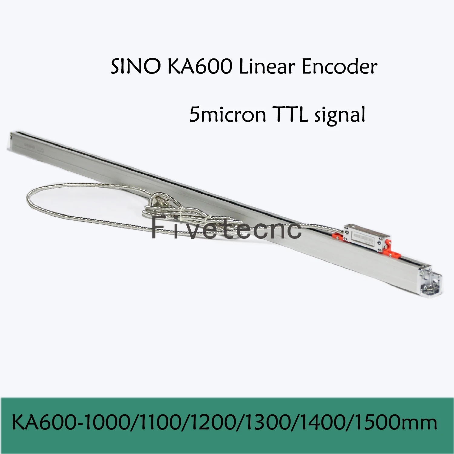 Sino Ka600 1100 1200 1300 1400 1500 mm 5micron Ttl Dro Escala de Vidro Linear Ka600 0.005 mm 1500 mm Codificador Óptico para Torno de Fresagem