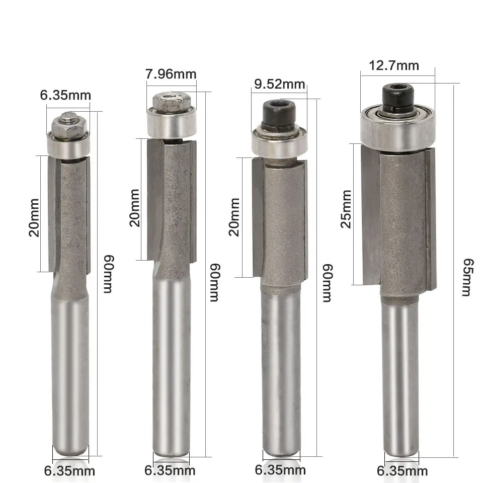 4-piece trimming knife bearing belt trimming knife Woodworking milling cutter cutter Trimming machine cutter head engraver gong