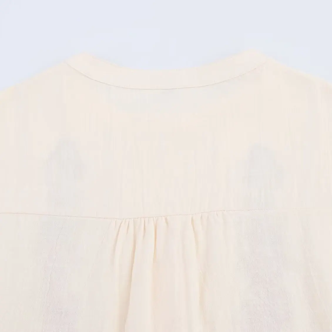 

ZAB Autumn New Women's Casual Sle Loose Fit Long Sve round Ne Embroidered Decorative Button up irt Polyester Fiber