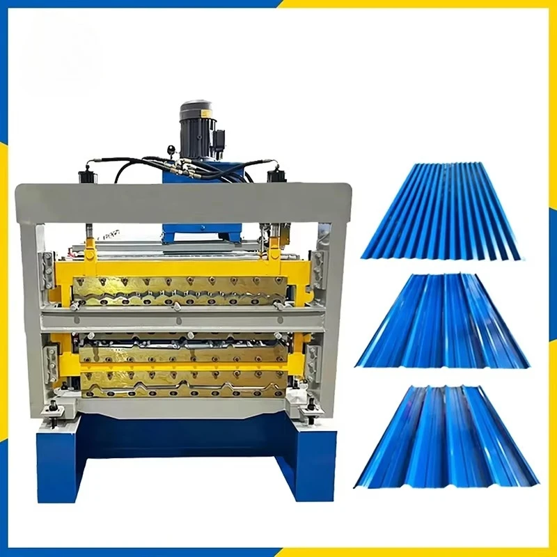 2026 New Three Layer Corrugated Iron Sheet Roofing Panel Making Cold Roll Forming Machine Factory Price