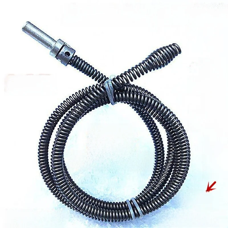 

Sewer Cleaning Tool Batoom Spring 6mm Drain Unbloer Drill Curved Spring Tool for Toilet Pipe Bloage