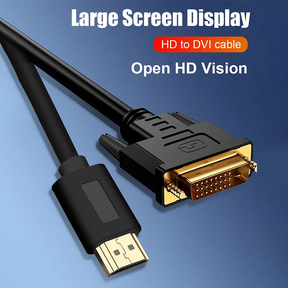 4K HD Multimedia Ports To DVI Adapter Cable 24+1 DVI To High Definition Multimedia Ports Bi-direction Converter Cable