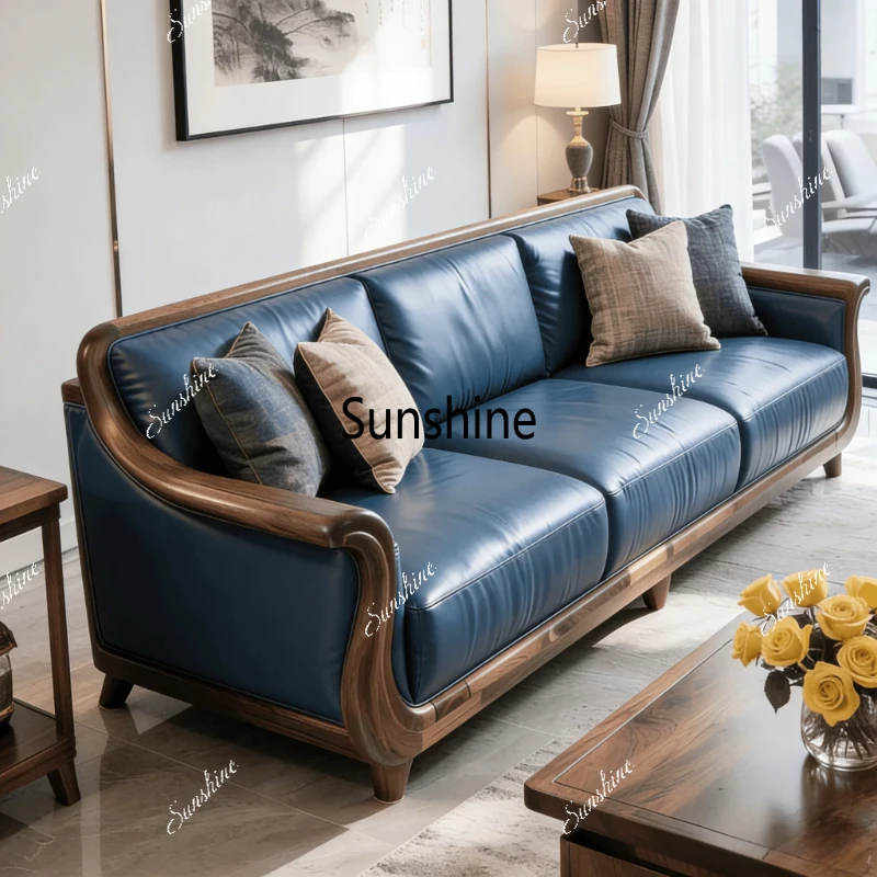 

Новый китайский диван из массива дерева для гостиной, домашнего офиса, B&B, виллы, элитная мебель на заказ