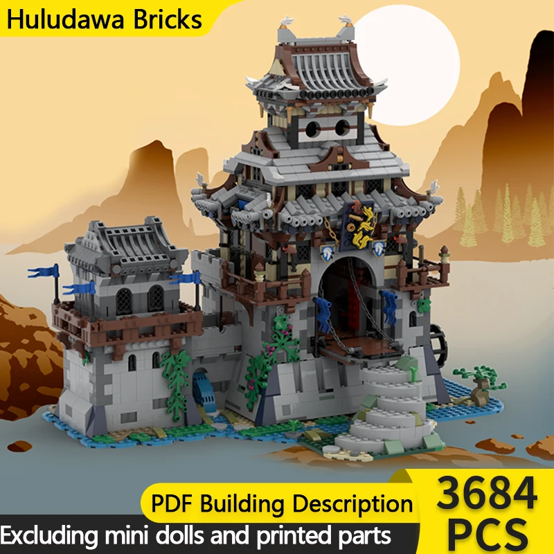 

Средневековый замок, модель MOC, строительные кирпичи, лошадь, воин, замок, модульная технология, детские праздничные подарки, сборные игрушки, костюм