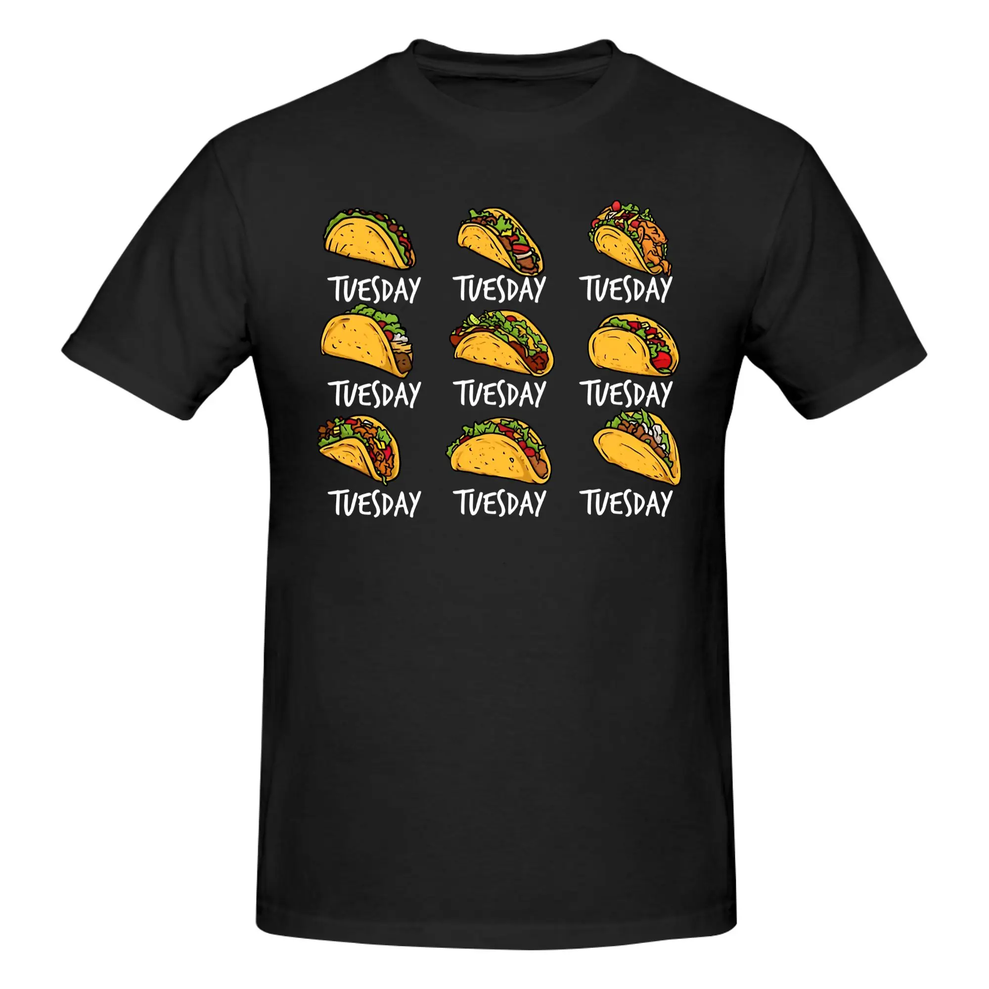 1 Piece Taco Tuesdays Funny Cinco De Mayo Taco Tuesday Gear Novelty 100% Cotton T-Shirt Taco Lover Tops Tees For Men