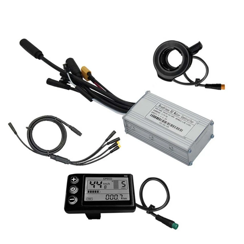 Three Mode Ebike Sine Wave Controller 24V/36V/48V 17A With S866 LCD Display Waterproof Connector For 350W Ebike