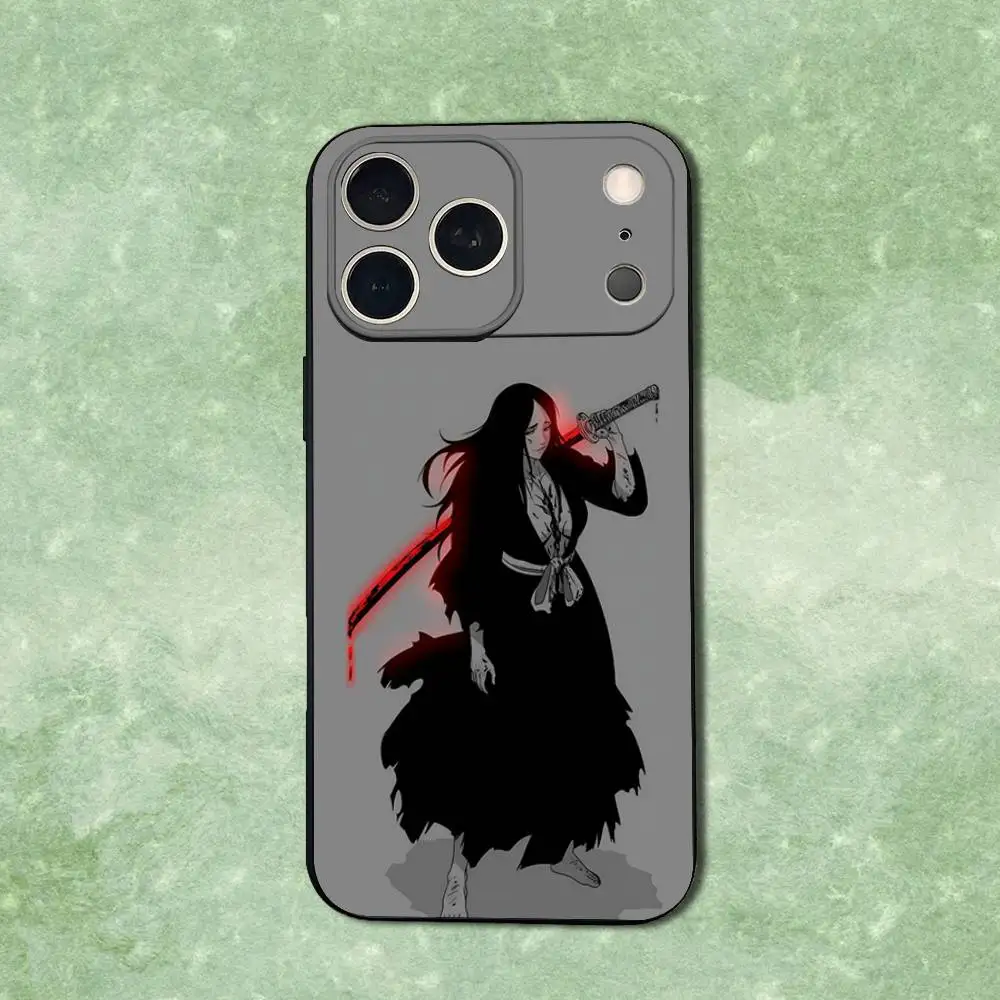 حافظة هاتف B-Bleach U-Unohana R-Retsu لهاتف iPhone 14,13,17,12,11,16,15,Plus,Pro Max,XS,X,XR,SE,Mini,Soft غطاء أسود من السيليكون #3
