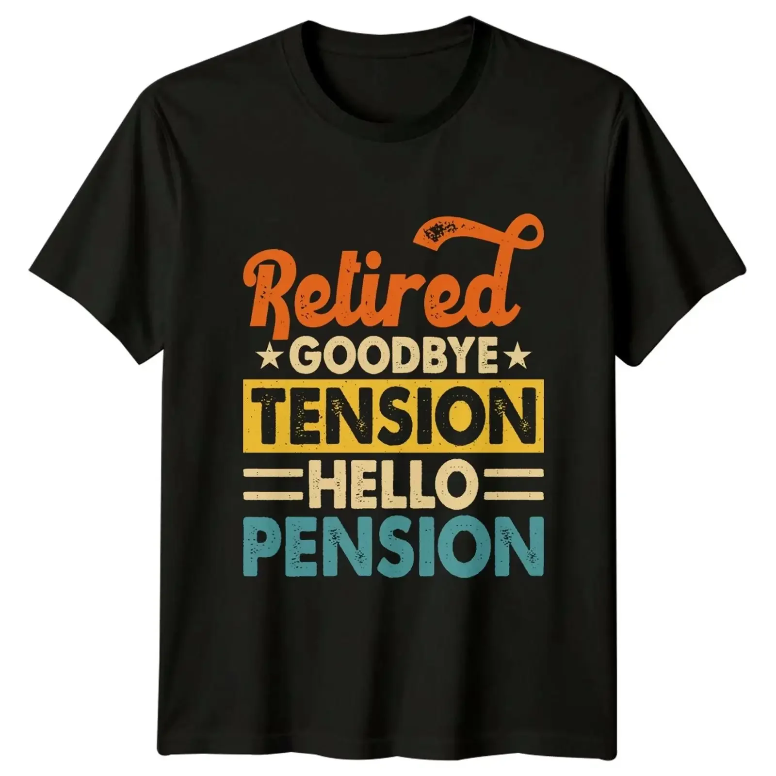 T Shirt Abschied Spannung Hallo Rente Ruhestand Geschenk für Sie und Ihn vintage Washed Stretched Unisex Soft homme Slightly