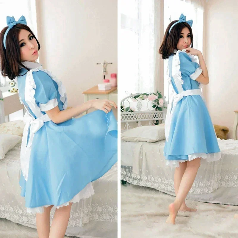 Lolita Kleid Dienst mädchen Schürze Cosplay Kostüme Frauen niedlichen Kleid Fantasie Karneval Halloween Kostüm Maskerade Jungen Kleidung
