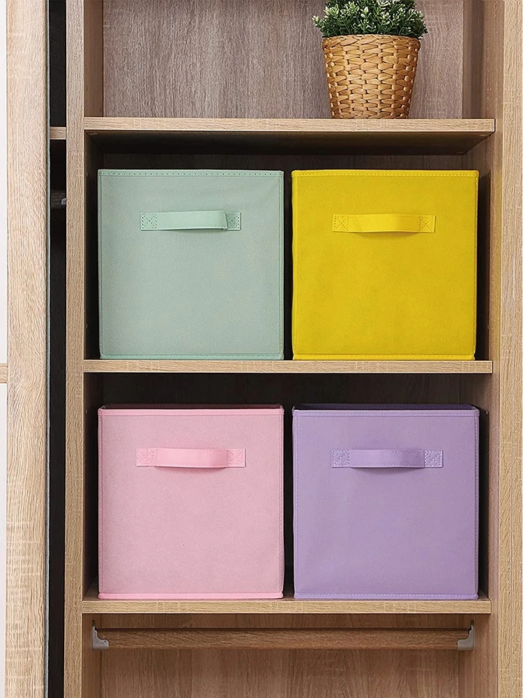 

Коробка для хранения игрушек Der Sle, квадратный шкаф, органайзер для нижнего белья, для кабинета, гардероба, с геометрическим узором, из нетканого материала