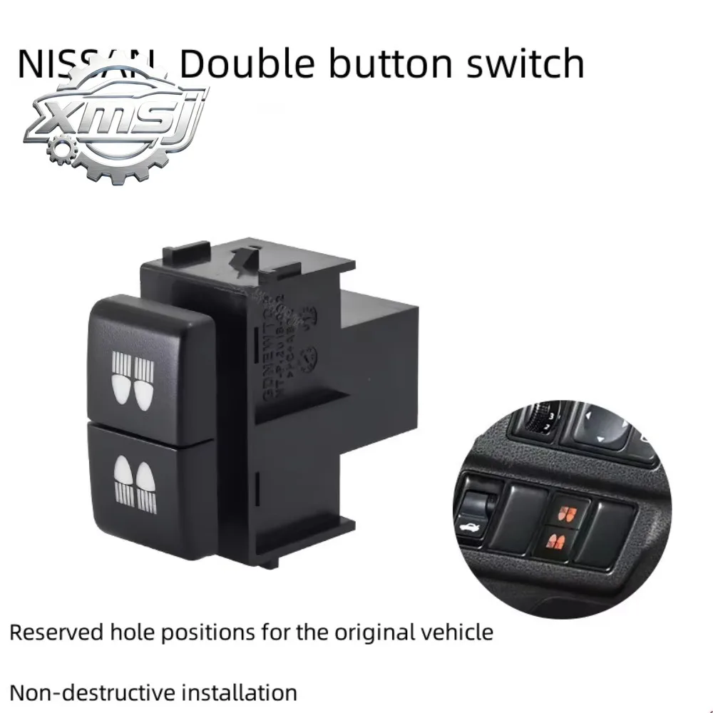 

Interruptor de Doble Botón para Nissan TIIDA LIVINA GENISS X-TRAIL QASHQAI ALTIMA MARCH, Radar, Luces Auxiliares, Grabadora, Ree