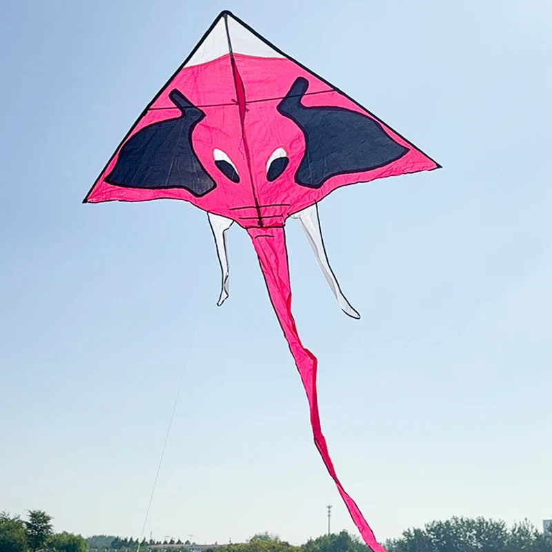 Paradise Bird 1.6m Elephant kite with 100m Handle Line & 2.8m Tail Outdoor Fun Animal Kite Gift for Children Outdoor Sport
