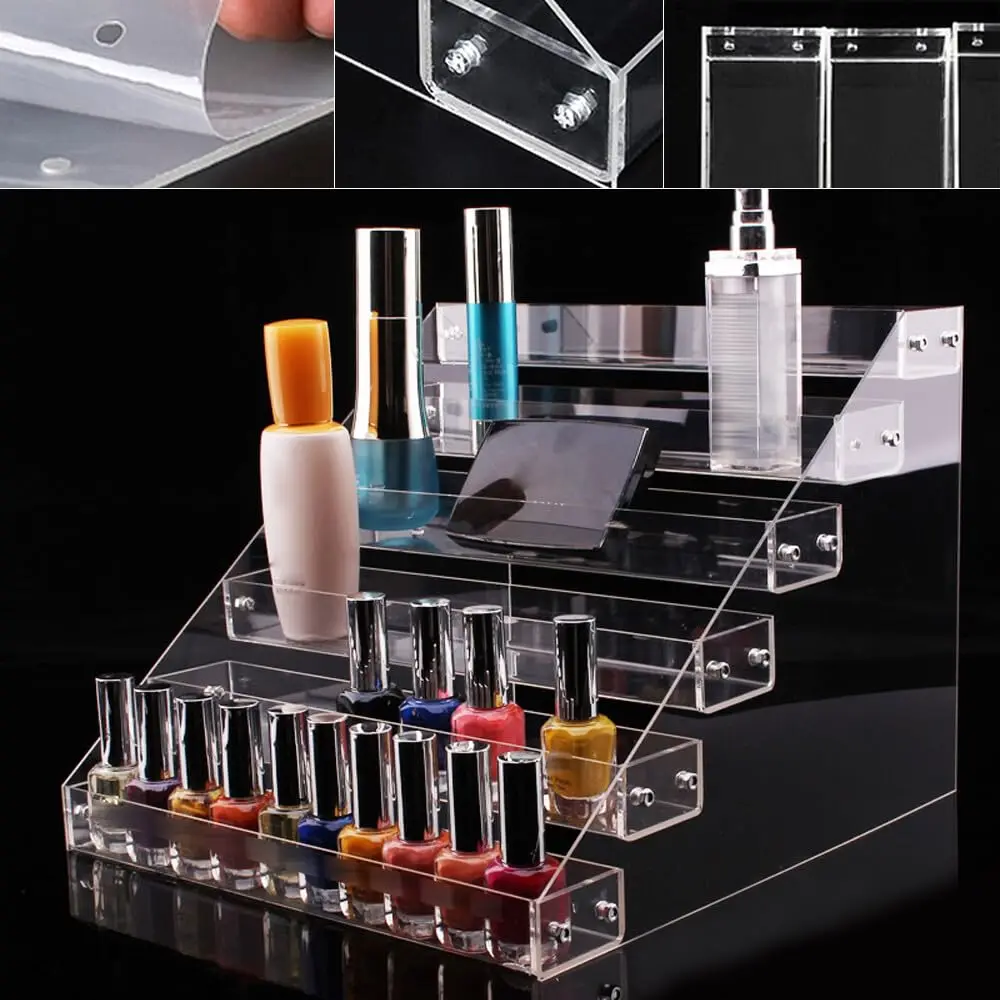 

Acrylic Display Case, 6Tier Display Case Countertop Clear Display Shelf for Cosmetics Daily Necessities Stored Small Dolls