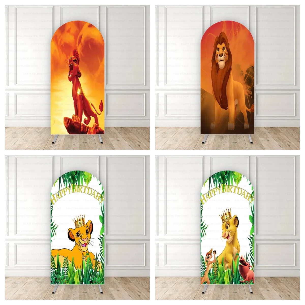 

Disney Boy Forest Lion King Cartoo Simba Birthday Party Photography Princess Girl Baby Shower Arch Backdrop Background Decor