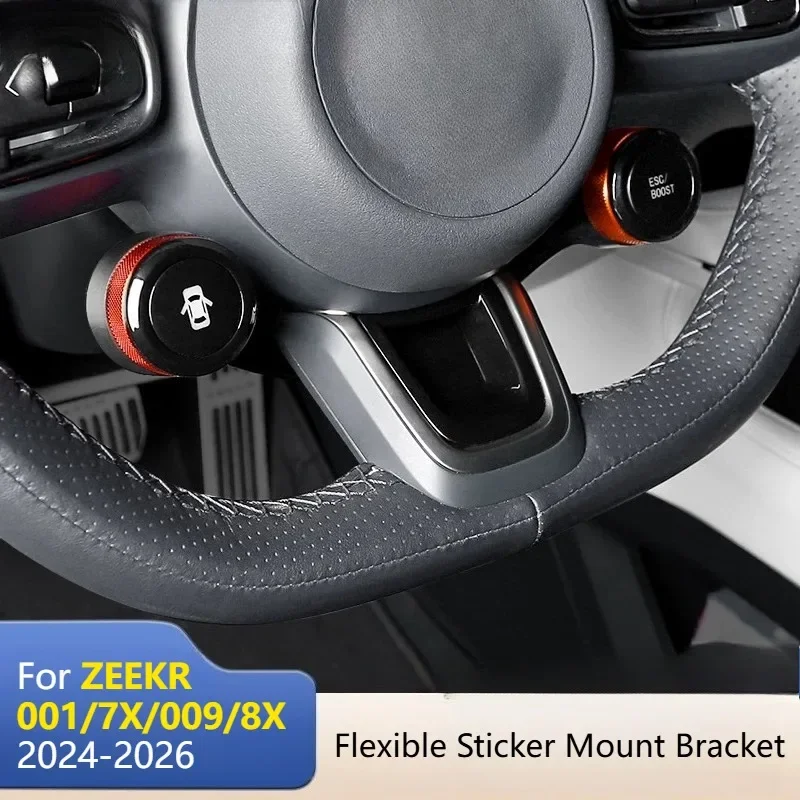 Bracket Precise Fit Interior Mod Parts For ZEEKR 001/7X/009/8X 2024-2026 Metal Light Transmitting Shortcut Button Smart Sticker