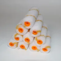 10Pcs 4 Inch Paint Roller Brush Dense Bristle Latex Paint Rollers For Wall Cabinet Door Fence Home Painting Decoration