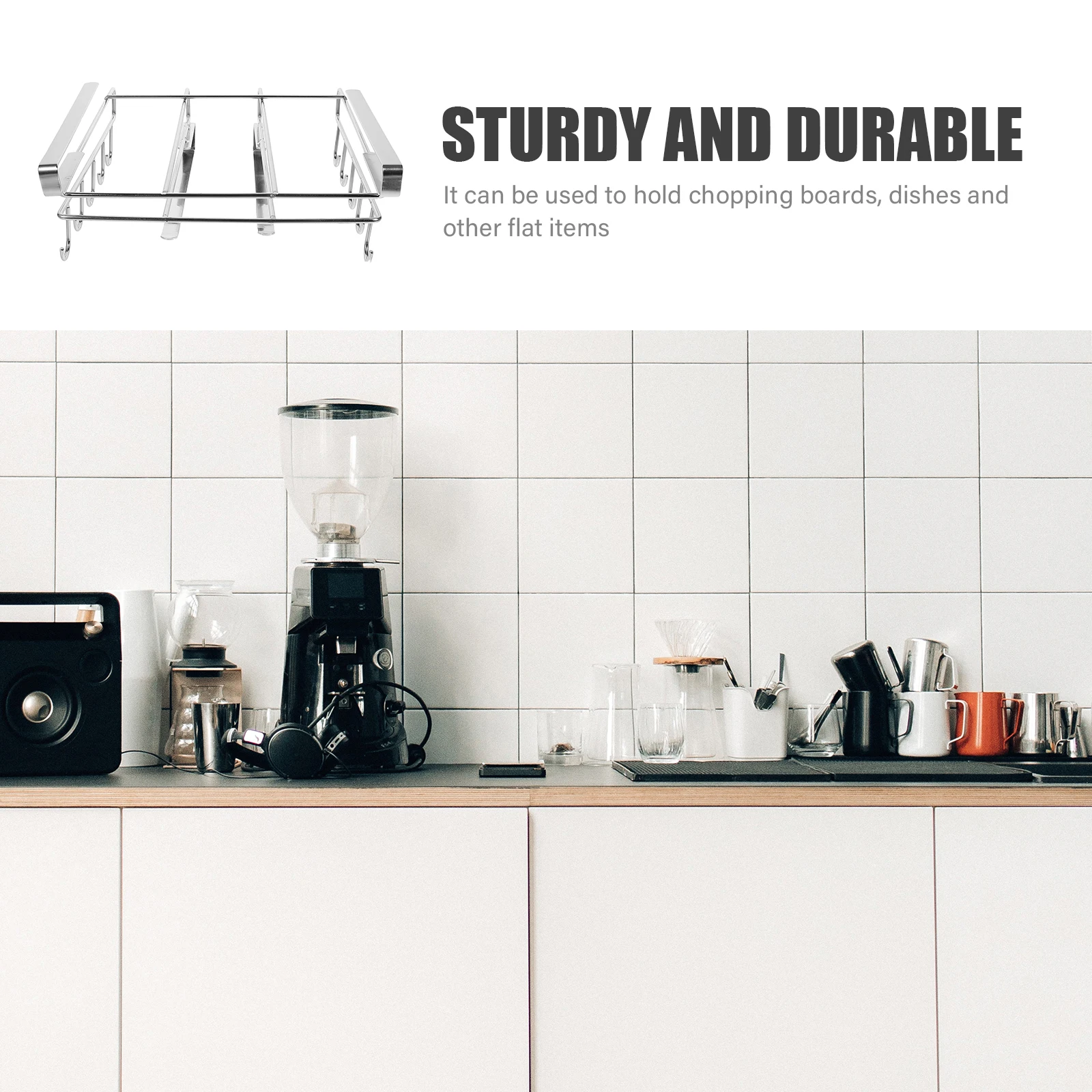 

Kitchen Rack Mug Hanger Hooks for Hanging Mugs Tableware Shelf under Wall Cabinet Cup Holder Under Cabinet ganizer Space saving