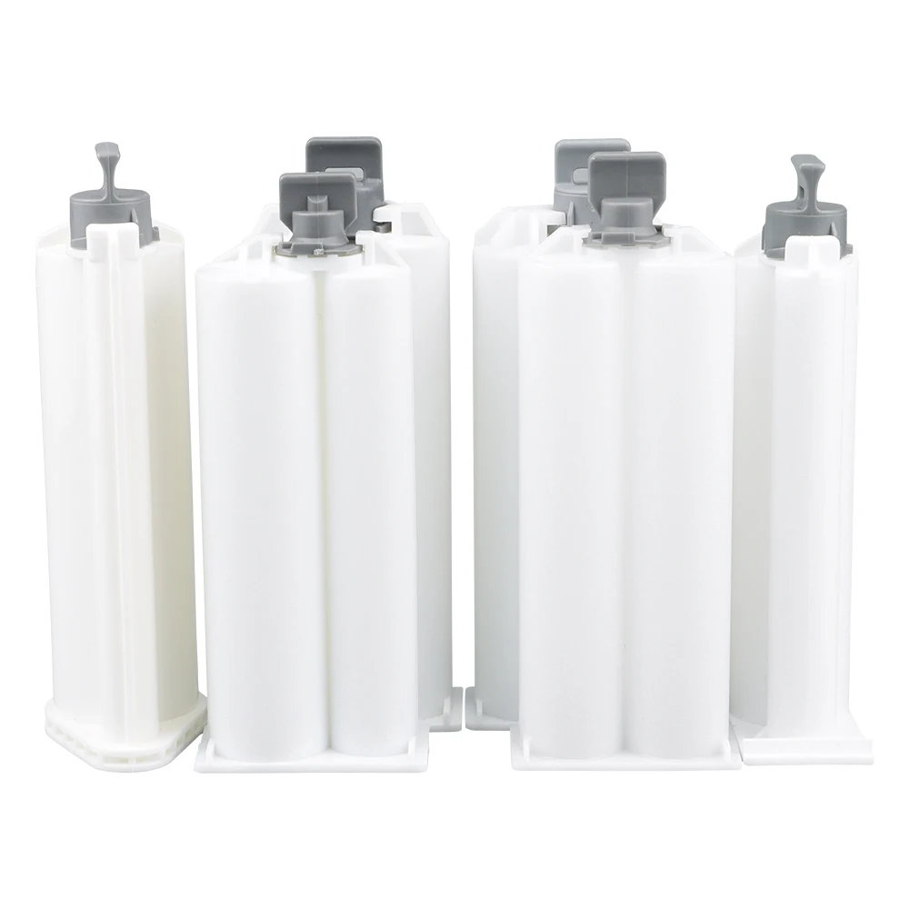 5pcs Epoxy Resin Gun Dual Cartridges Plastic Resin Mixer Dual Cartridges Suitable for 1:1 2:1 10:1 50mlAB Glue Gun