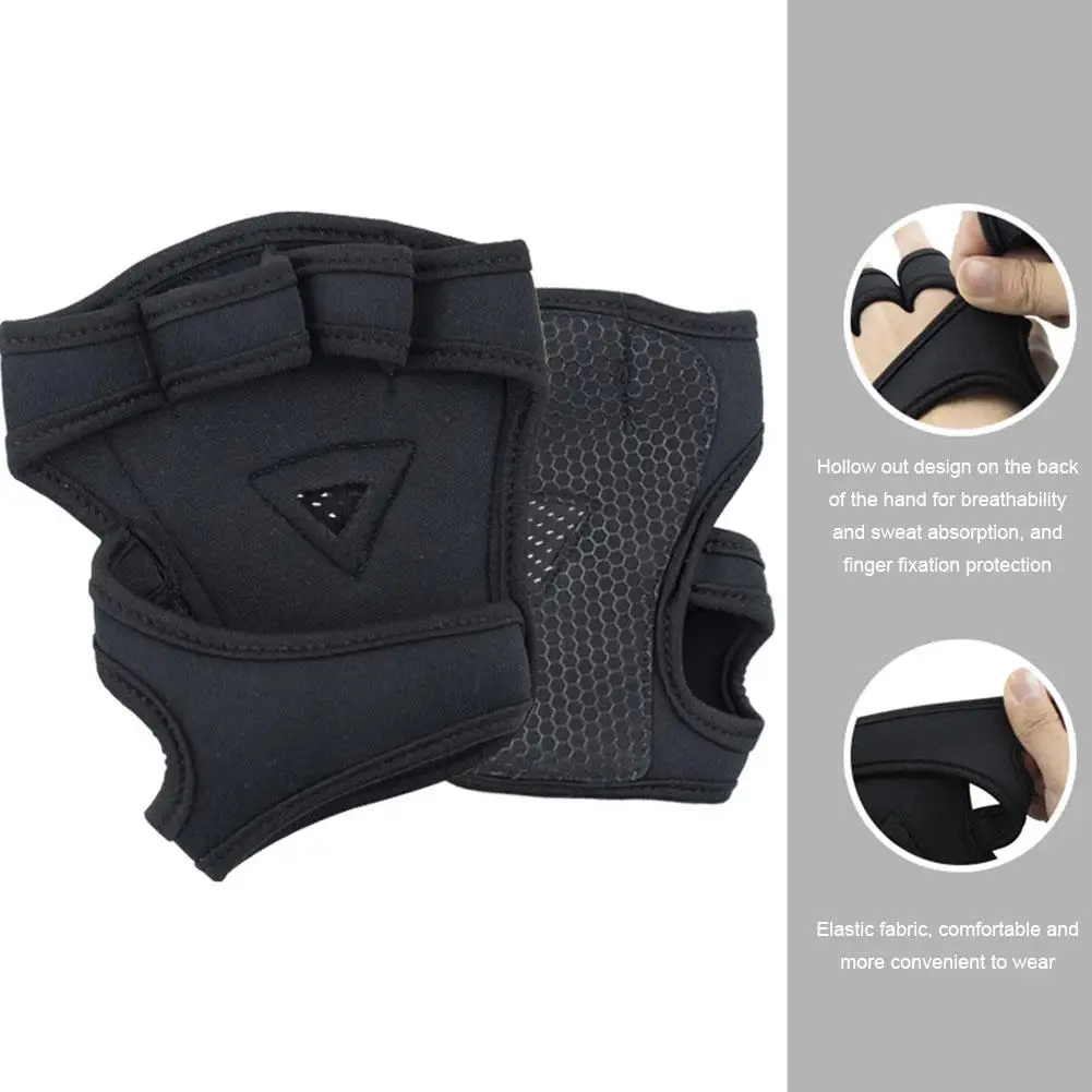 Gym Fitness Heavyweight Training Weightlifting Gloves Men Women Wristbands Non-Slip Half Finger Body Building Workout Gloves